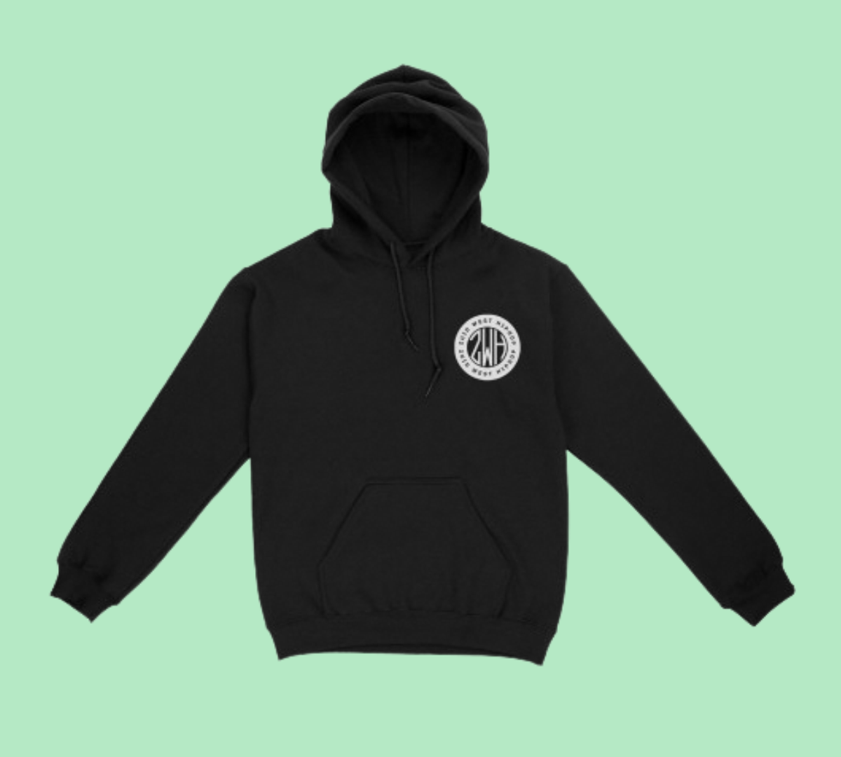 Zuidwest Crew Hoodie zwart, wit logo